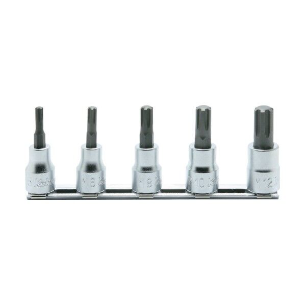 コーケン　９．５ｍｍ差込　ＣＶビットソケットレールセット　全長５０ｍｍ　５ヶ組