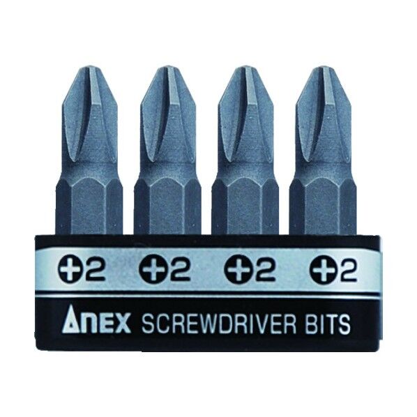 アネックス ドライバービット 4本組 +