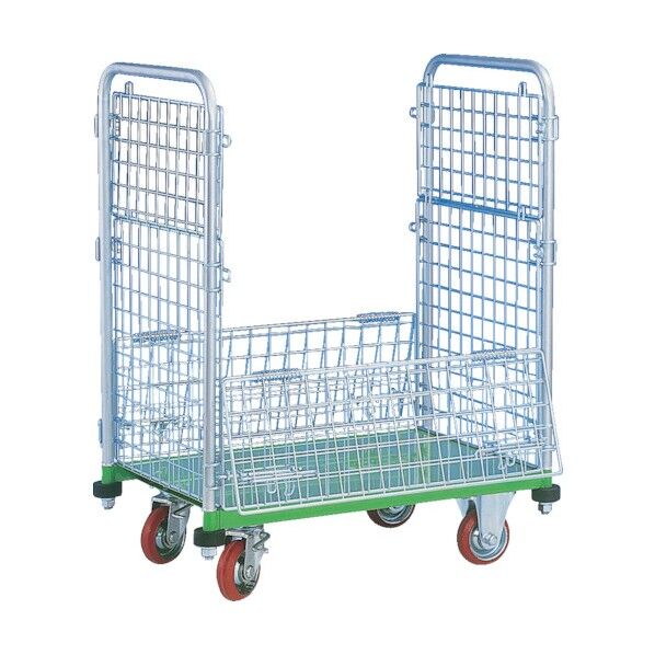 メッシュパックロール標準1.5段タイプ 四方囲い両袖前扉付き 667A 1点