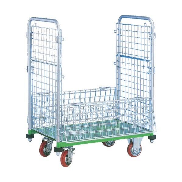 メッシュパックロール標準1.5段タイプ 四方囲い両袖前扉付き 667B 1点