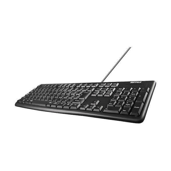 USB&PS/2接続 有線スタンダードキーボード ブラック BSKBC100BKZ 1個