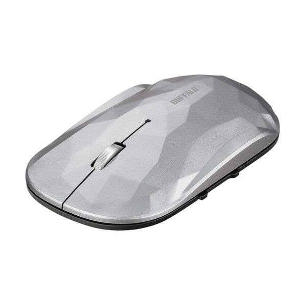 薄型 5ボタン Bluetooth BlueLEDマウス ジオメトリー シルバー BSMBB530GSV 1個