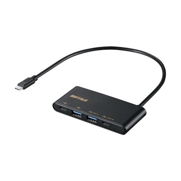 USB3.1Gen2バスパワー4ポートPD対応ハブ ブラック BSH4U500C1PBK 1個...