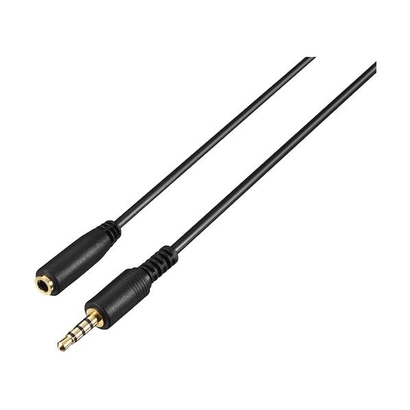 PCヘッドセット延長ケーブル 4極 1.0m ブラック BSHSXC100BKZ 1個...