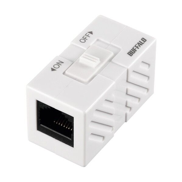 RJ45スイッチ付き中継コネクター BLARJ45TSWH 1個