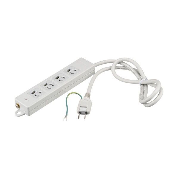3ピン式電源タップ 2重構造 ランプ付 1m ライトグレー BTPLMWJT3410LG 1個