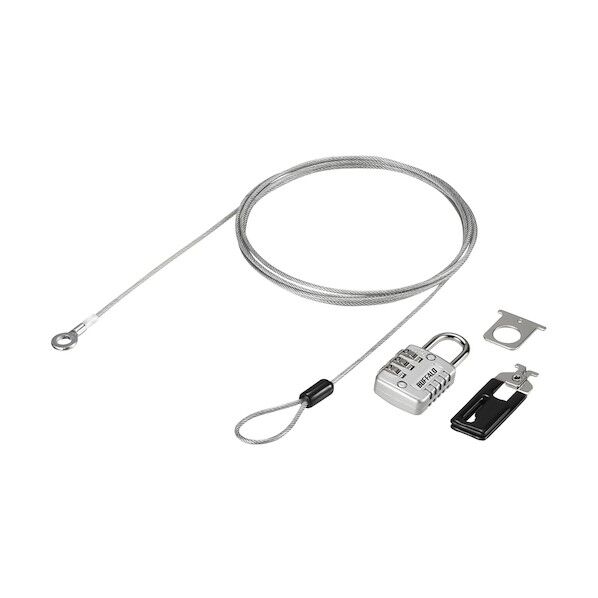  3桁ダイヤル式南京錠+ワイヤー付 BLDN3W 1個...