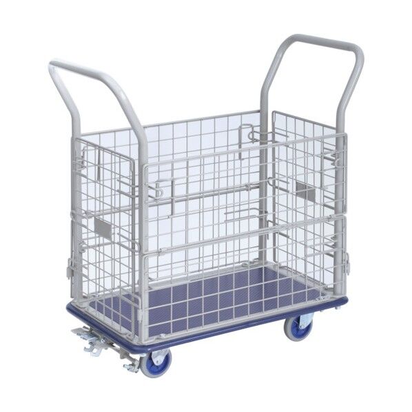 スチール網台車 小型 フットブレーキ付