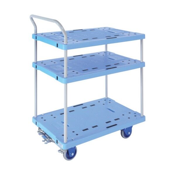 金沢車輛 大型静音樹脂台車(3段マルチ式) フットブレーキ付 NP-335GS+FB 1台...