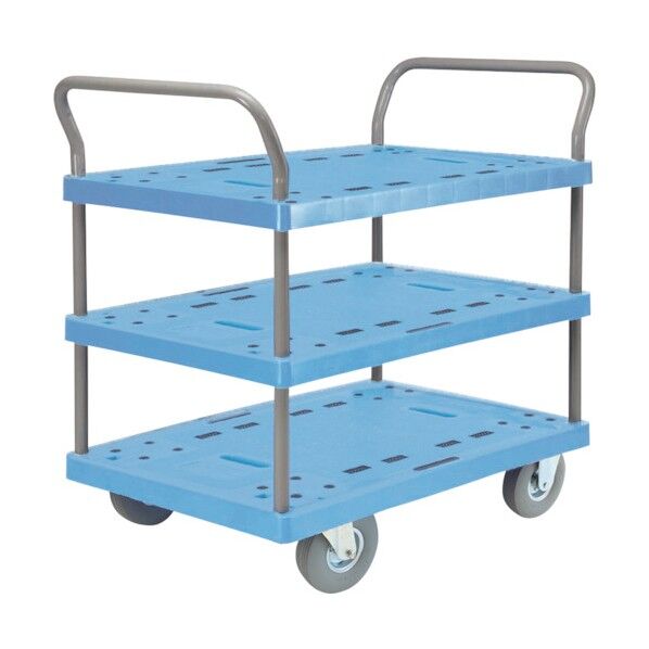 大型樹脂台車 3段式両ハンドル付 ノーパンククッションタイヤ付 NP-319SL 1点...