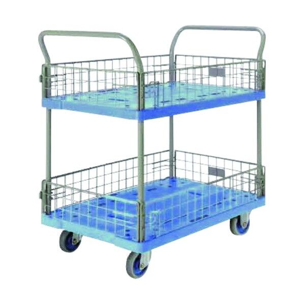 大型樹脂台車 2段金網付