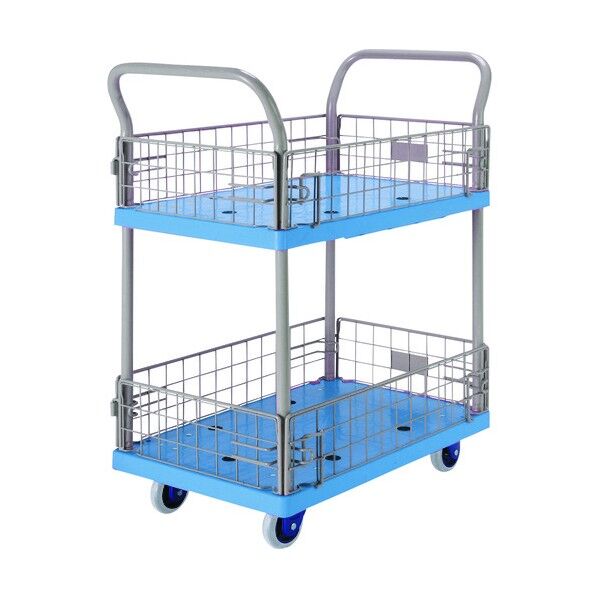 小型樹脂台車 2段金網付