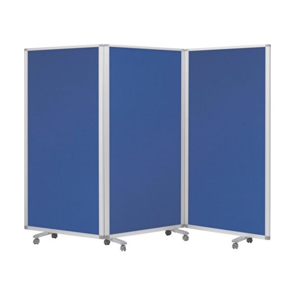 3連スクリーンクロスブルーワイド W2700 × H1800