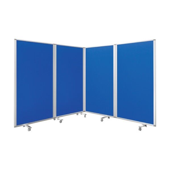 4連スクリーンクロスブルーワイド W3600 × H1800