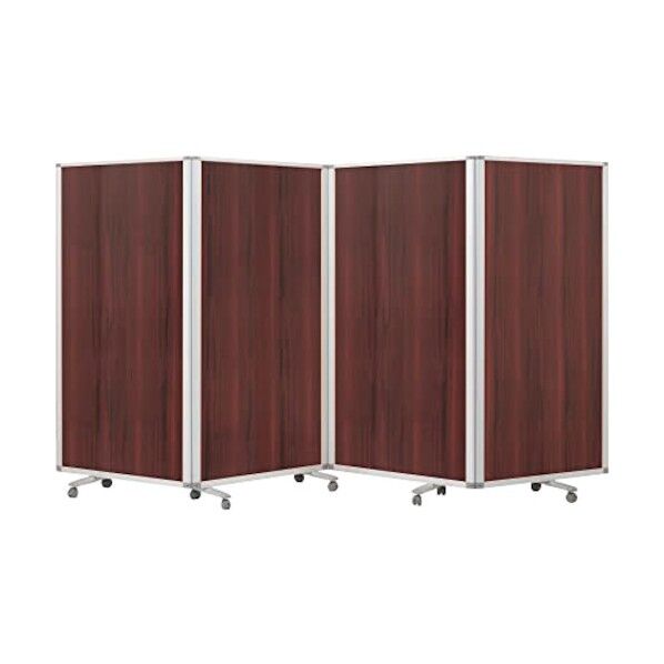 4連スクリーン木目ダークワイド W3600 × H1800