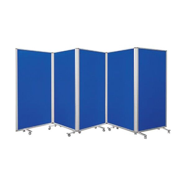 5連スクリーンクロスブルーワイド W4500 × H1800