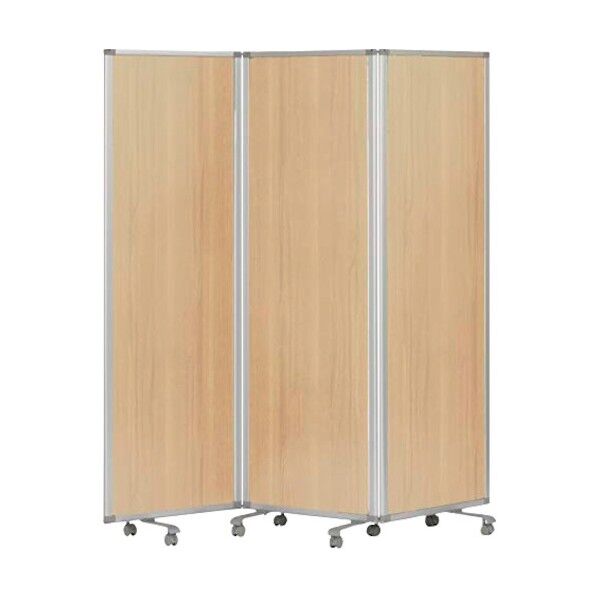  3連スクリーン木目ナチュラル スチール脚タイプ W1800 × H1800 TP3-1806PN-NNWW 1点...