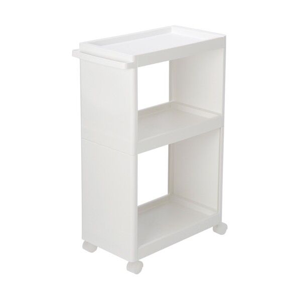 すき間で使えるストレージカート スリムボトル3段 ホワイト HSW-311C_WH 1個