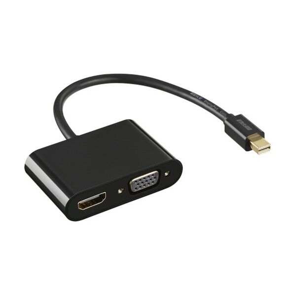 miniDP-HDMI・VGA変換アダプター 0.15m ブラック BMDPHDVGBK 1個