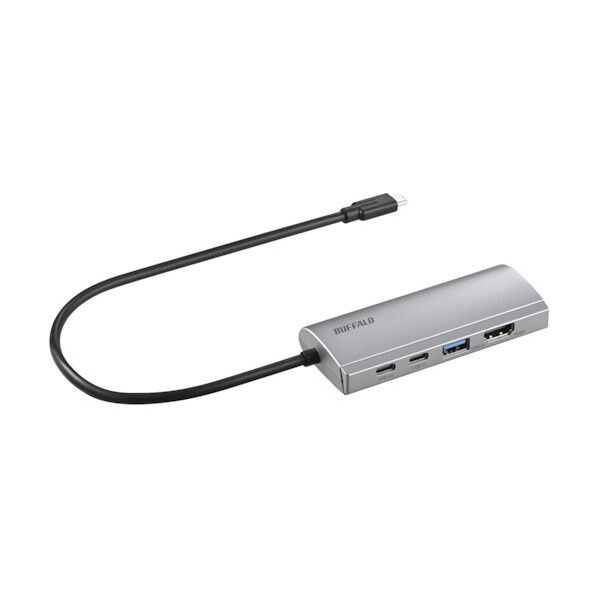 Type-C接続 ドッキングステーション PD対応 HDMI出力 シルバー LUD-U3-CGHDSV 1個...