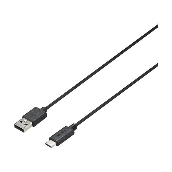 USB2.0 A-C やわらかケーブル 1m ブラック BU2ACY10BK 1個