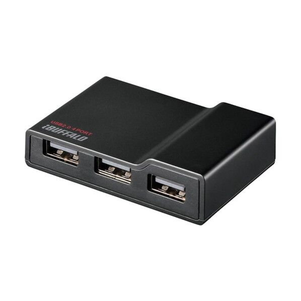 USB2.0 TV/PC対応セルフパワー4ポートハブ ブラック BSH4A11BK 1個...