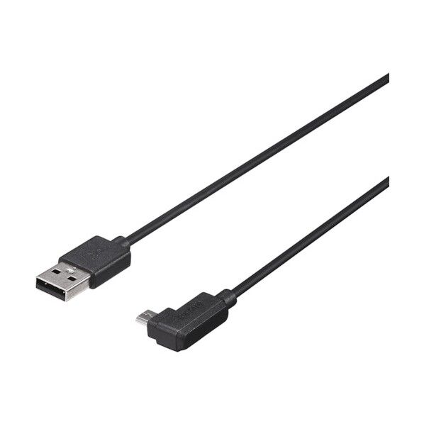 USB2.0ケーブル A-microB L字右向き 1.5m ブラック BU2AMBL15RBK 1個