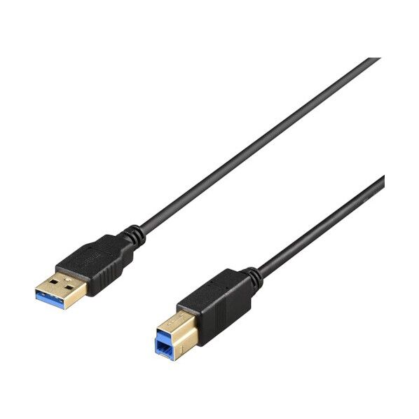USB3.2 Gen1 ケーブル A-B スリム 1m ブラック BU3ABS10BK 1個