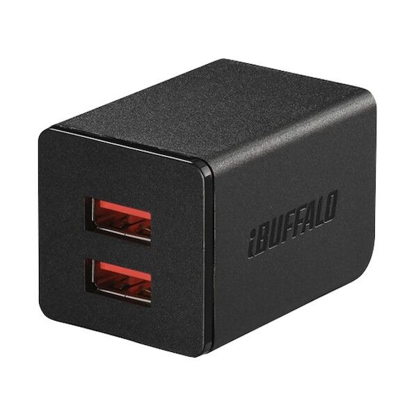 2.4A USB急速充電器 AutoPowerSelect機能搭載 2ポートタイプ 自動判別USBx2 ブラック BSMPA2402P2BK 1個