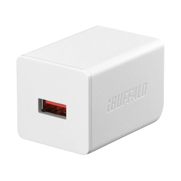 バッファロー 2.4A USB急速充電器 AutoPowerSelect機能搭載 1ポートタイプ 自動判別USBx1 ホワイト BSMPA2402P1WH 1個