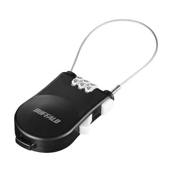 バッファロー ワイヤー巻き取り式ダイヤルロック BSL10 1個...