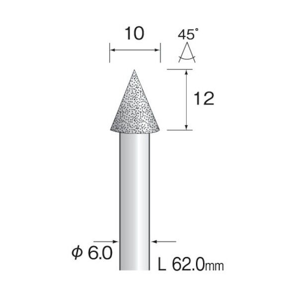 (#A3661)電着ダイヤモンドバー 10.0 (1コ) AD3271 1点