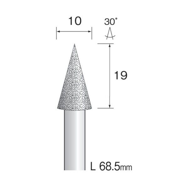 (#A3652)電着ダイヤモンドバー 10.0 (1コ) AD3262 1点