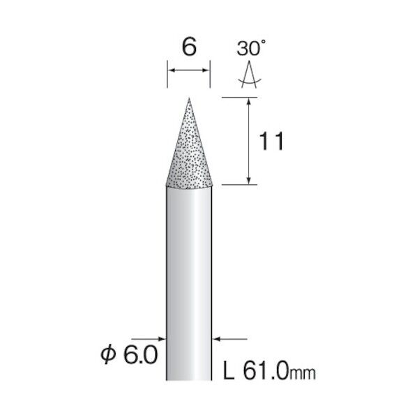 (#A3651)電着ダイヤモンドバー 6.0 (1コ) AD3261 1点
