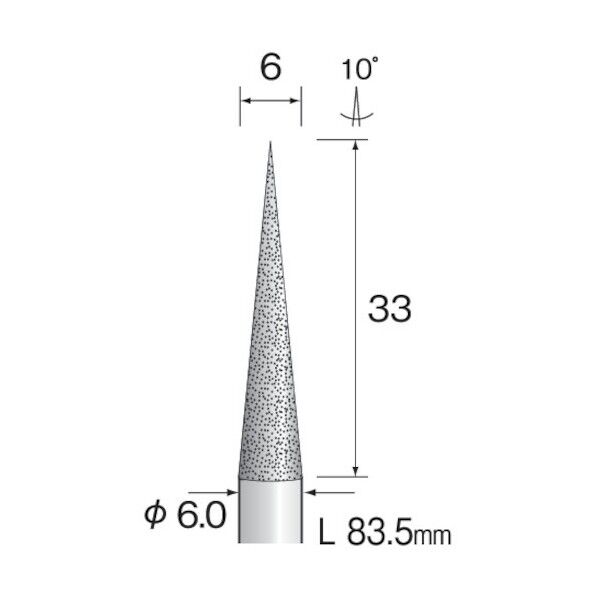 (#A3641)電着ダイヤモンドバー 6.0 (1コ) AD3251 1点
