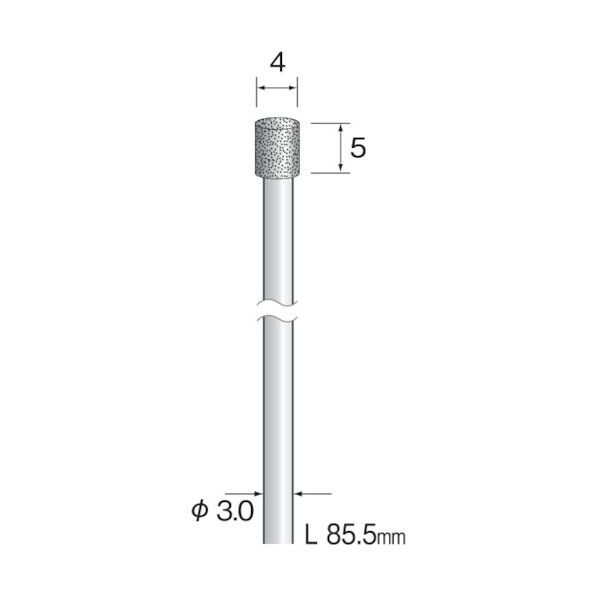 (#A2901)電着ダイヤモンドバーロング 4.0 ( AD2531 1点
