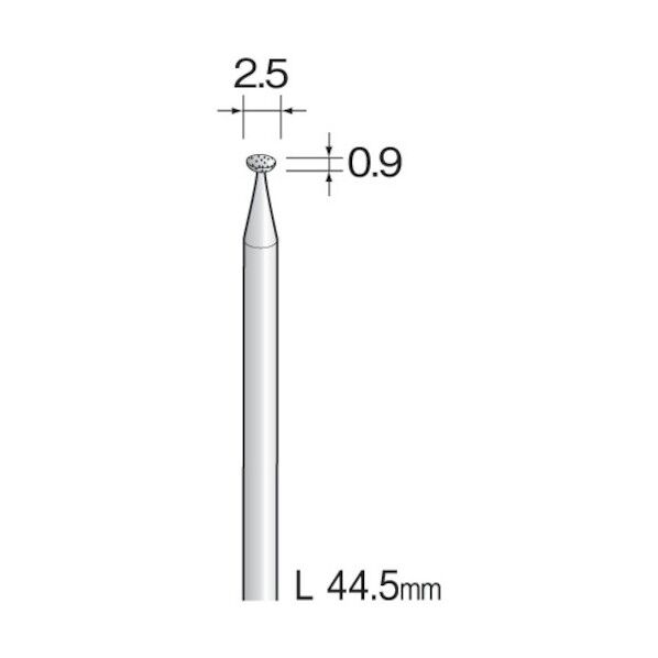 (#A1602)電着ダイヤモンドバー 2.5 (1コ) AD1602 1点