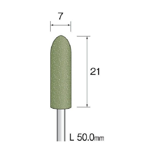研磨用ゴム砥石 WA ミディアム#220 φ7(10本入) DB1222 1点