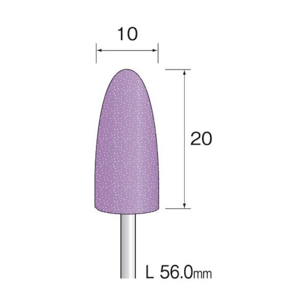 研磨用ゴム砥石 WA ハード#120 φ10(10本入) DB1421 1点