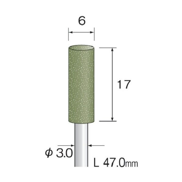 (#D3603)軸付ゴム砥石#320 (10コ) DB3513 1点