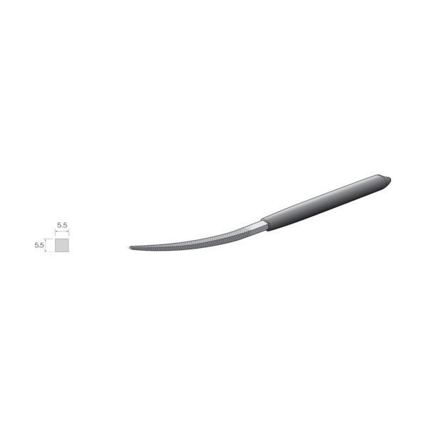 (#G2774)コテヤスリ 舟型 中目 角 RD5264 1点