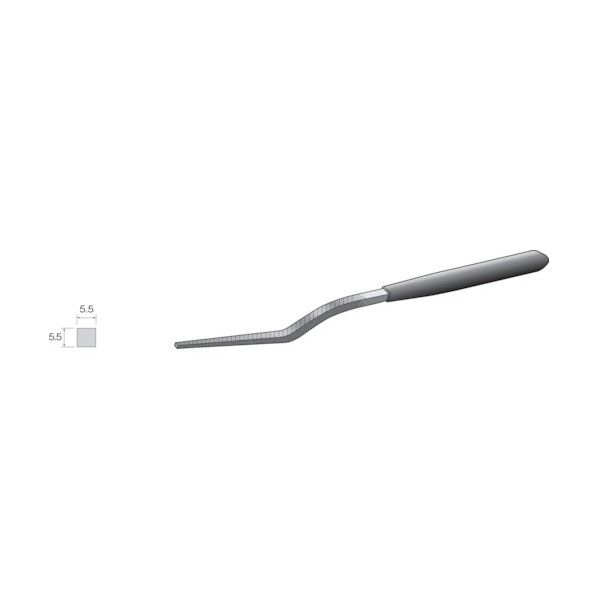 ミニター (#G2764)コテヤスリ クランク型 中目角 RD5214 1点