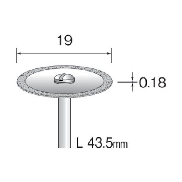 電着ダイヤモンドカッティングディスク Φ19 #400 MC1216 1点