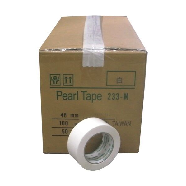 カラーOPP粘着テープ 48mm×100m 白 50巻/箱(55μ) KS-NO.233M-WH-50P 1点