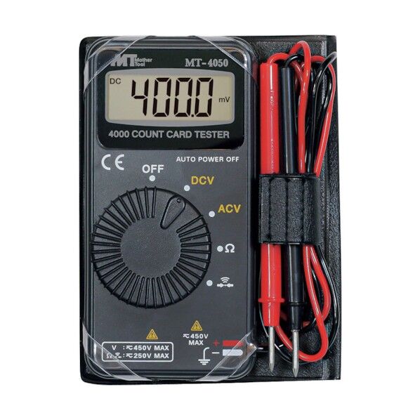 カード型マルチメータ 54×108×12mm MT-4050 1本