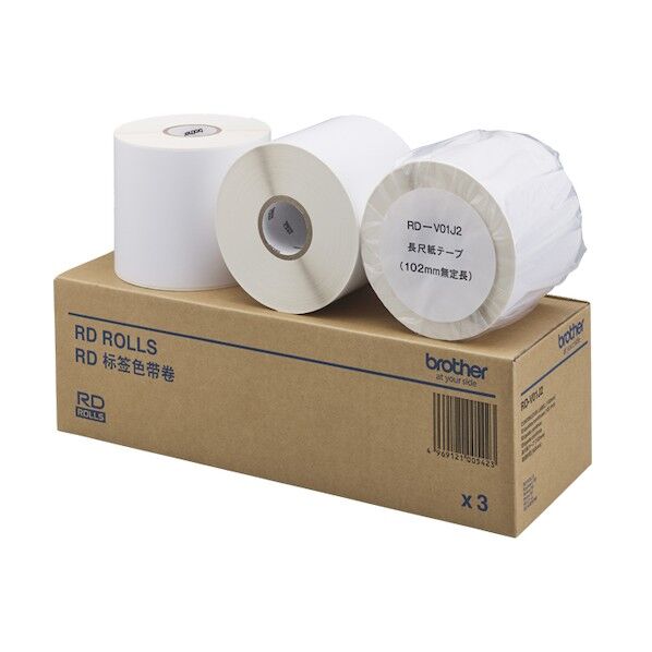 ブラザー販売 RDロール(TDシリーズ用) 長尺紙テープ 幅102mm無定長 RD-V01J2 3巻...