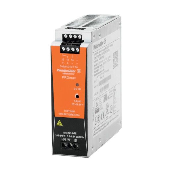 日本ワイドミュラー 産業用単相スイッチング電源 PROmax 24∨ 5A 1478110000 PRO MAX 120W 24V 5A 1点