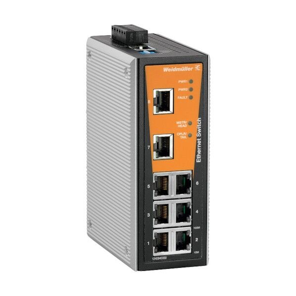 産業用マネージドイーサネットスイッチ バリューライン 8ポートRJ45 高温度対応 1240940000 1点