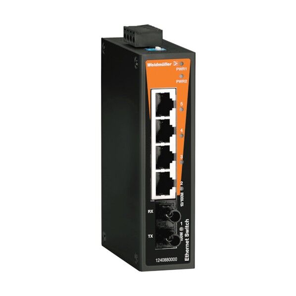 IE-SW スイッチングHUB 5ポートRJ45×4、ST×1 1240880000 IE-SW-BL05-4TX-1ST 1点