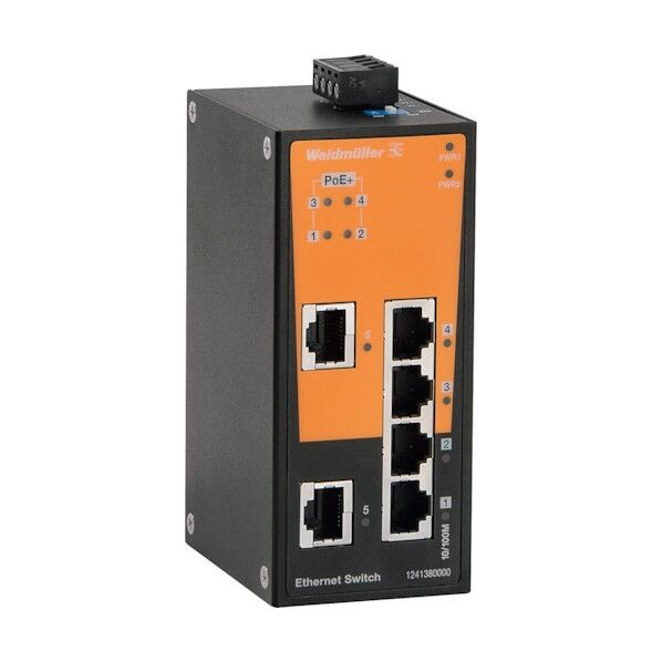 IE-SW スイッチングハブ 8ポートPoE×4、RJ45×2 1241380000 IE-SW-BL06-2TX-4POE 1点